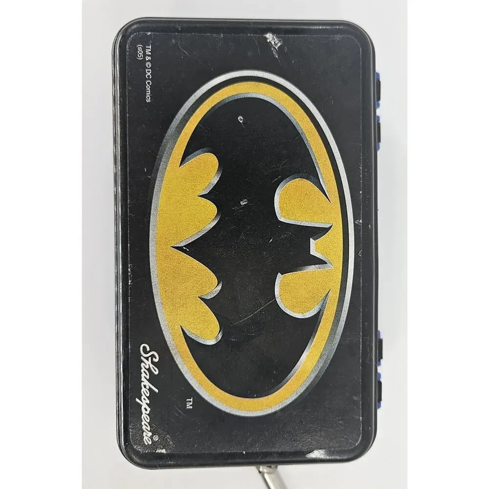 2005 Batman Shakespeare Mini Fishing Tackle Box DC Comics Wrist Strap